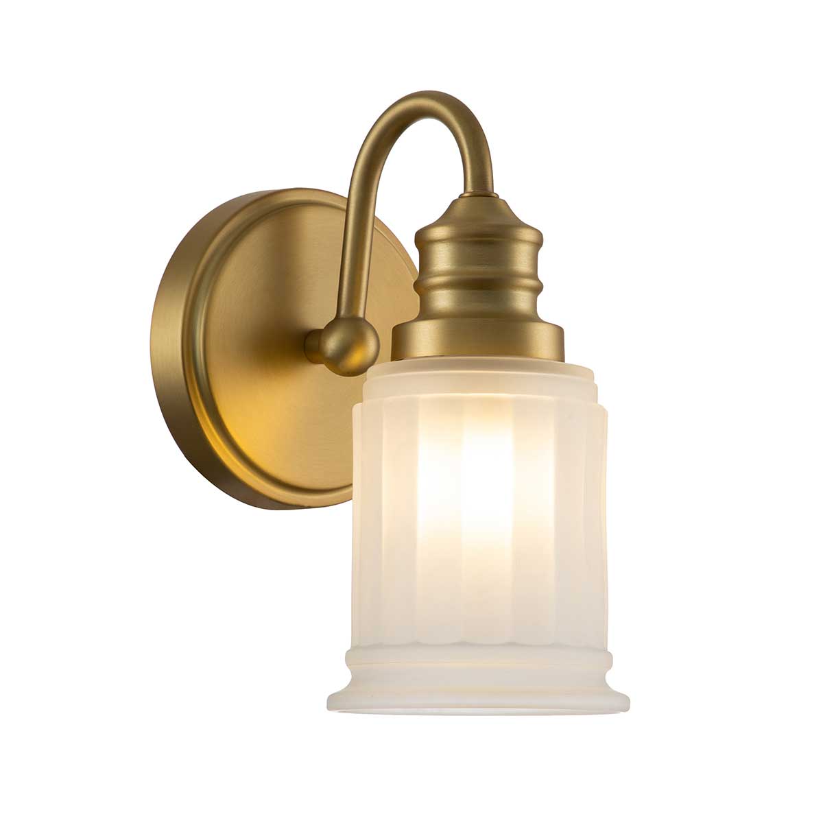 Swell 1Lt Bathroom Wall Light IP44 – Polished Chrome/ Brushed Brass