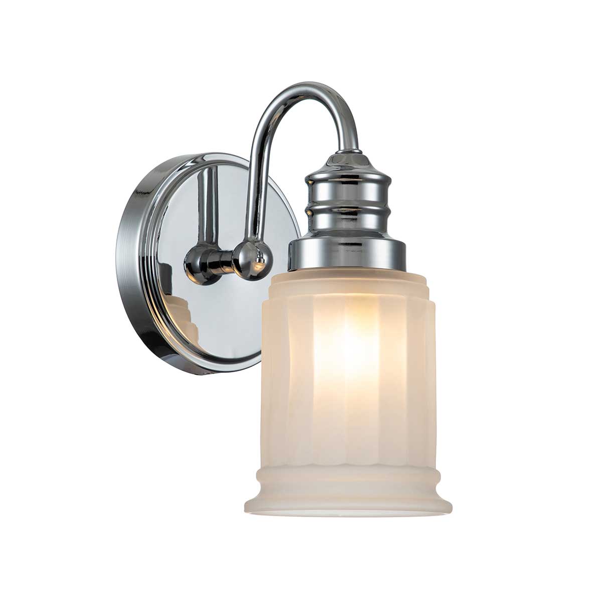 Swell 1Lt Bathroom Wall Light IP44 – Polished Chrome/ Brushed Brass