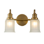 Swell 2 Light Wall Light – Brushed Brass/Polished Chrome 