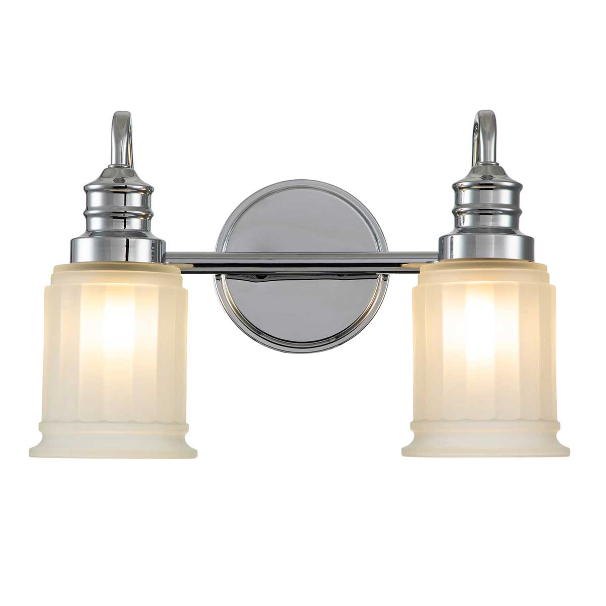 Swell 2 Light Wall Light – Brushed Brass/Polished Chrome 