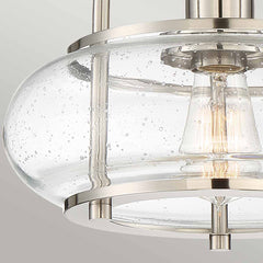 Trilogy 1/3Lt Semi-Flush - Old Bronze/ Brushed Nickel E27