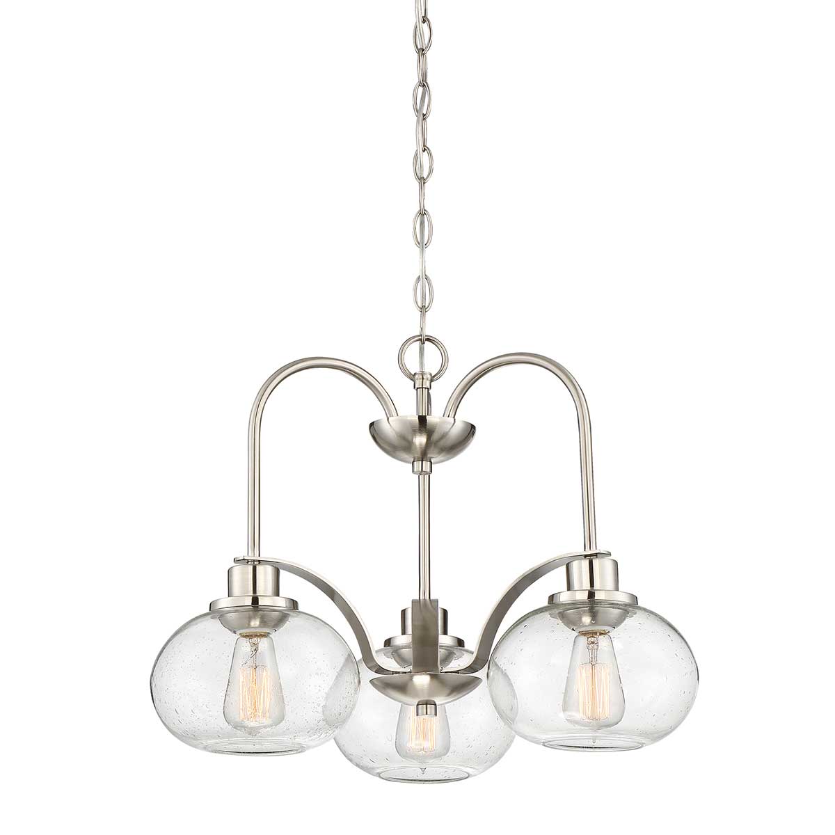 Trilogy 3Lt Multi-Arm Pendants – Brushed Nickel / Old Bronze