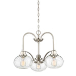 Trilogy 3Lt Multi-Arm Pendants – Brushed Nickel / Old Bronze