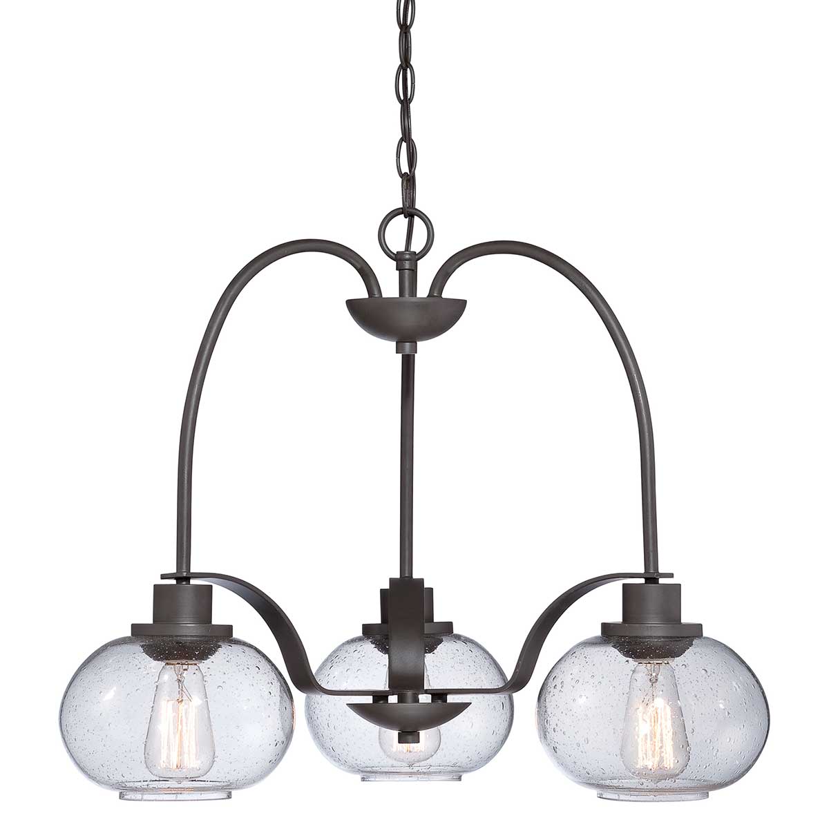 Trilogy 3Lt Multi-Arm Pendants – Brushed Nickel / Old Bronze