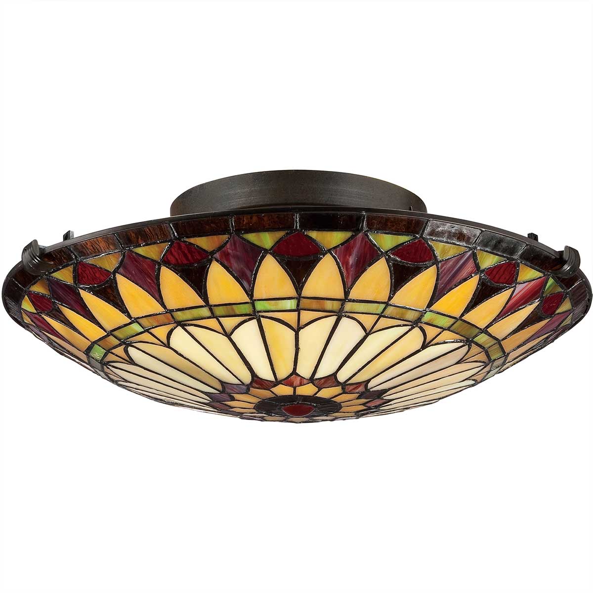 West End 2 Light Medium Floating Flush - Vintage Bronze E27