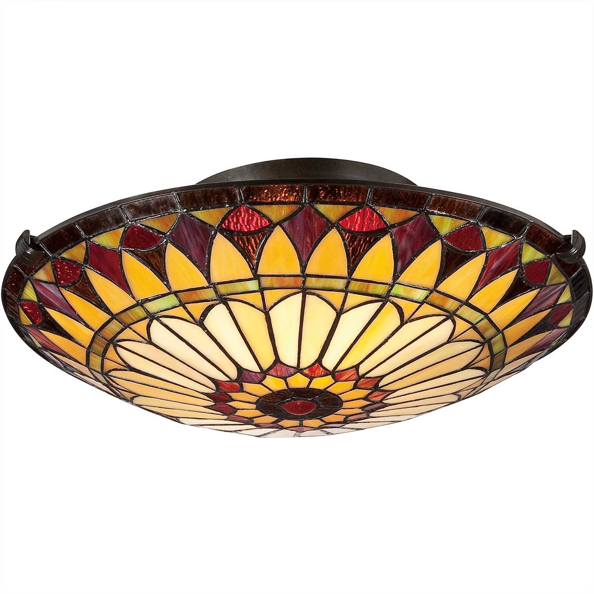West End 2 Light Medium Floating Flush - Vintage Bronze E27