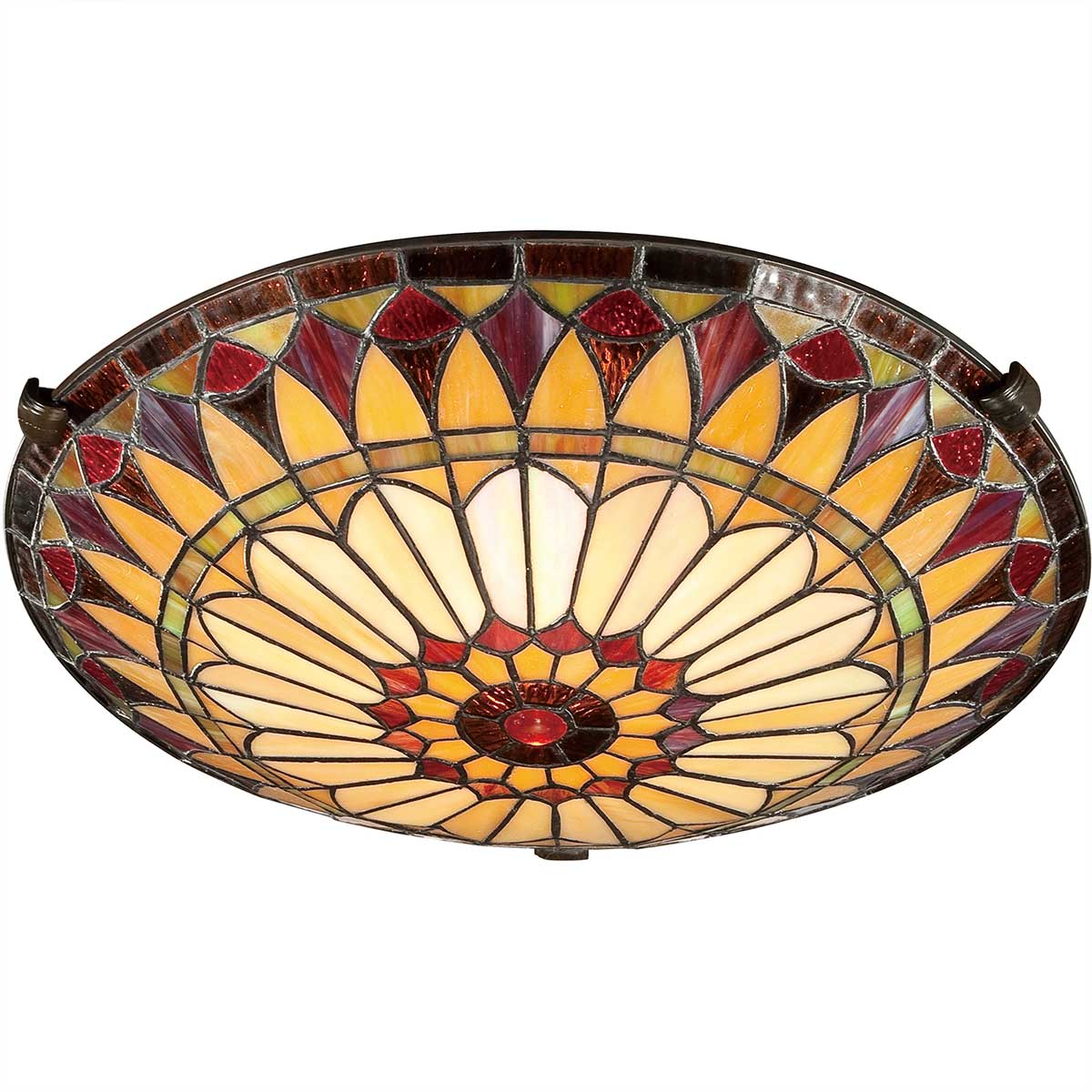 West End 2 Light Medium Floating Flush - Vintage Bronze E27