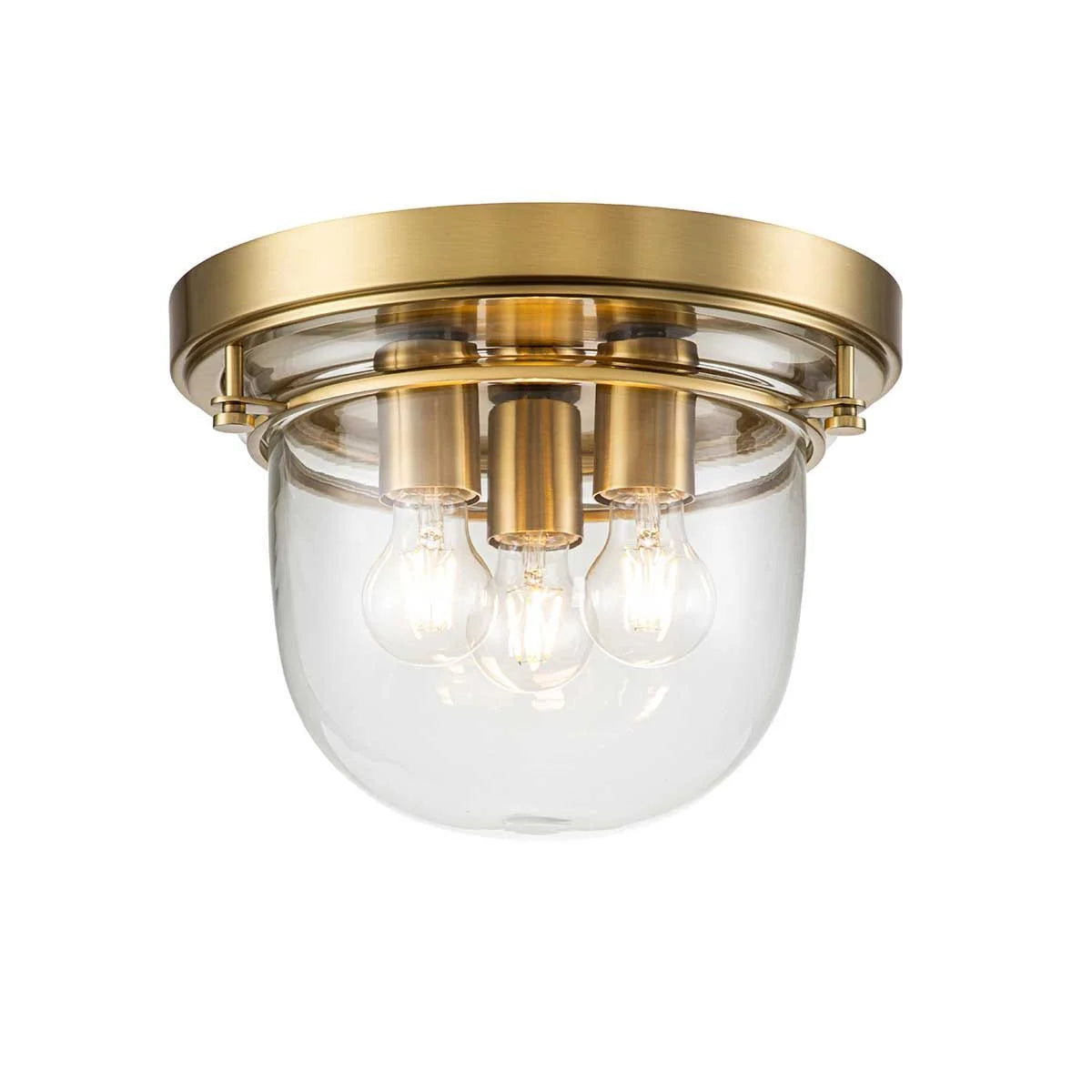 Whistling Flush Bathroom Light IP44 - Polished Chrome / Polished Brass / Brushed Brass