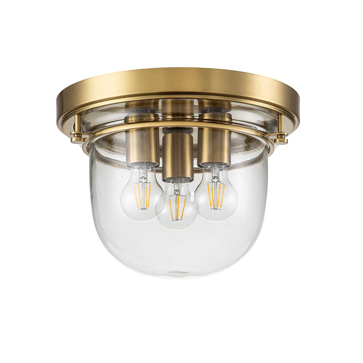 Whistling Flush Bathroom Light IP44 - Polished Chrome / Polished Brass / Brushed Brass