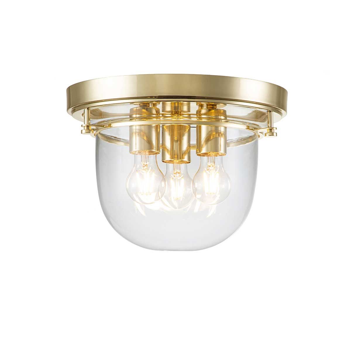 Whistling Flush Bathroom Light IP44 - Polished Chrome / Polished Brass / Brushed Brass