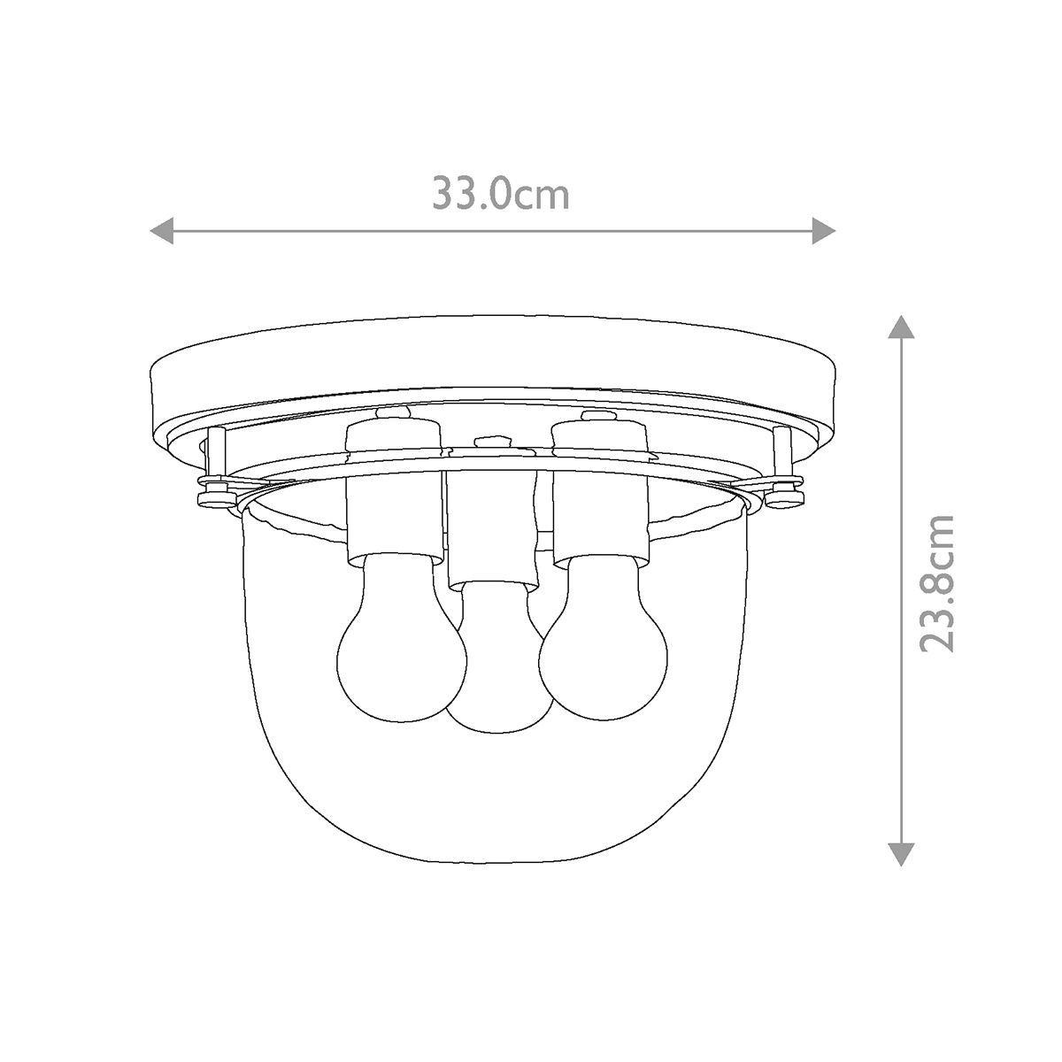 Whistling Flush Bathroom Light IP44 - Polished Chrome / Polished Brass / Brushed Brass