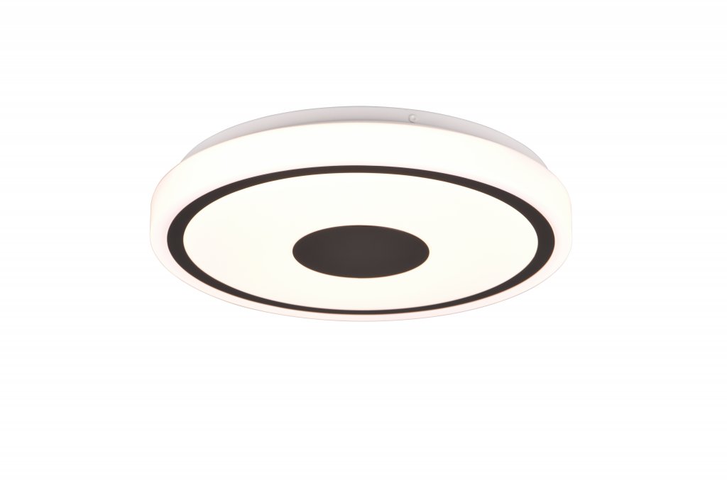 Bunda Flush Ceiling Light - Black / Chrome