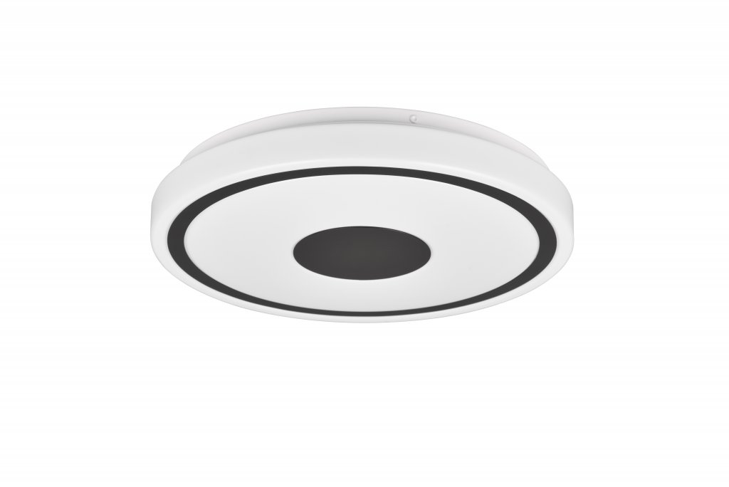 Bunda Flush Ceiling Light - Black / Chrome