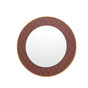 Radha Round Mirror - Gold Border Finish