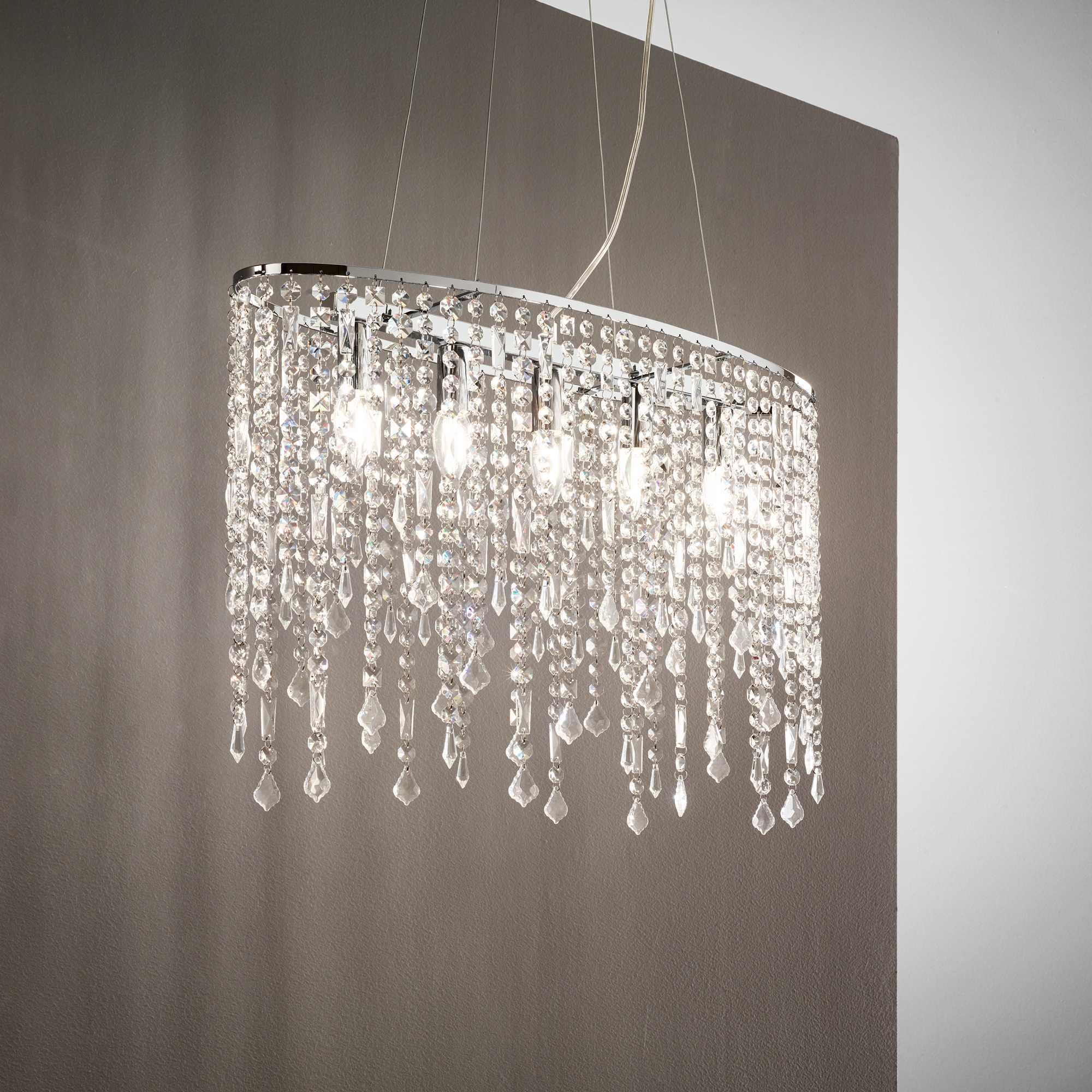 Rain Centre Ceiling Light - Crystal Finish - Cusack Lighting