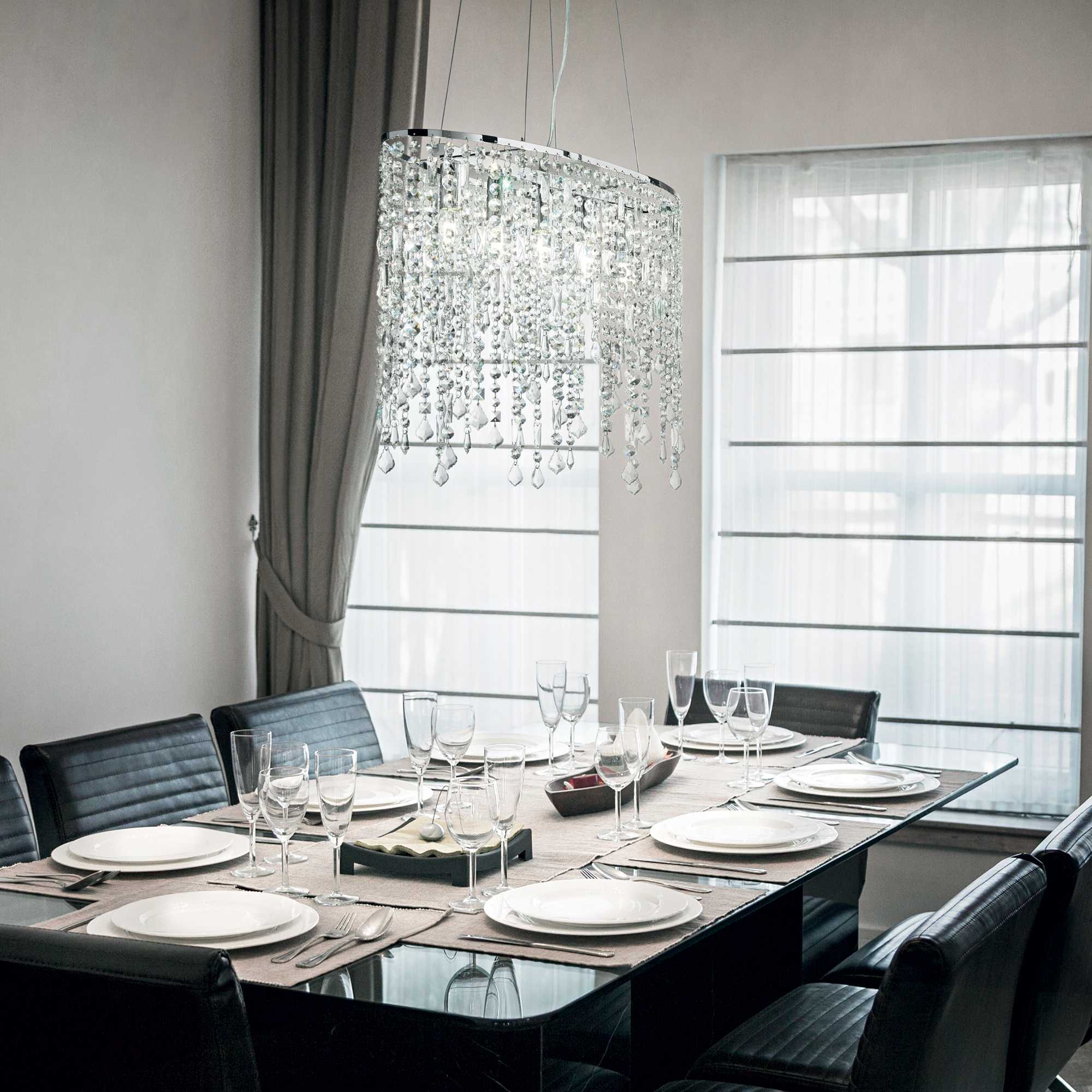 Rain Centre Ceiling Light - Crystal Finish - Cusack Lighting