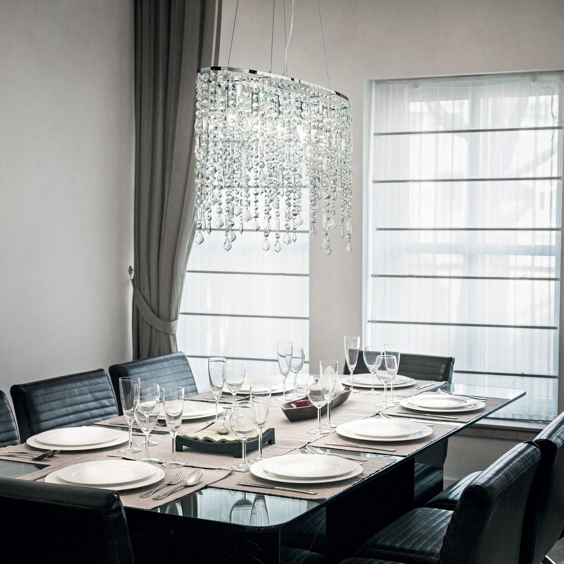 Rain Centre Ceiling Light - Crystal Finish - Cusack Lighting