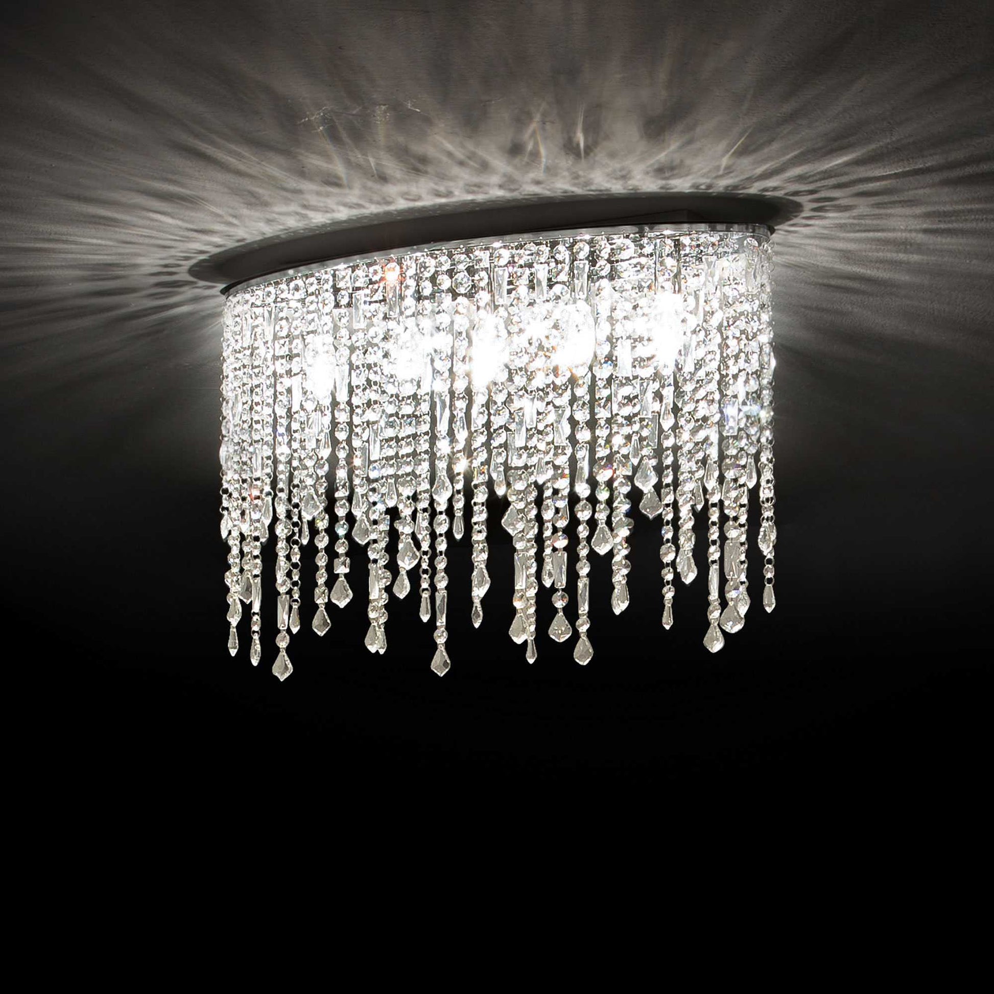 Rain Flush Light - Crystal Finish - Cusack Lighting
