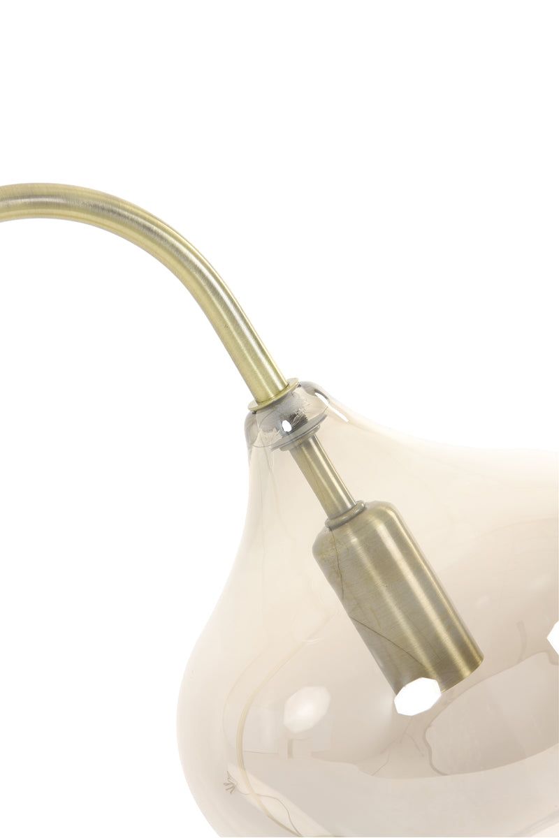 Rakel Floor Lamp - Antique Bronze & Smoked Finish