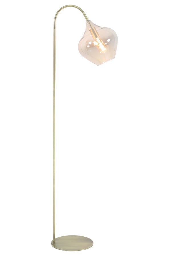 Rakel Floor Lamp - Antique Bronze & Smoked Finish