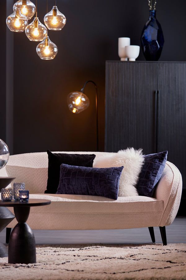 Rakel Floor Lamp - Matt Black & Clear Finish