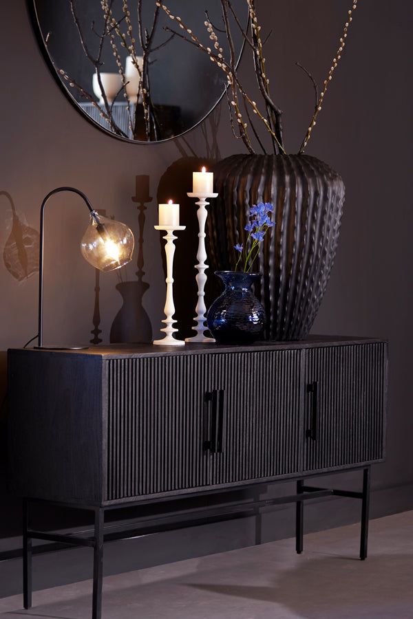 Rakel Table Lamp - Matt Black & Clear Finish
