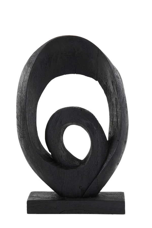 Randa Small Ornament - Matt Black Wood Finish