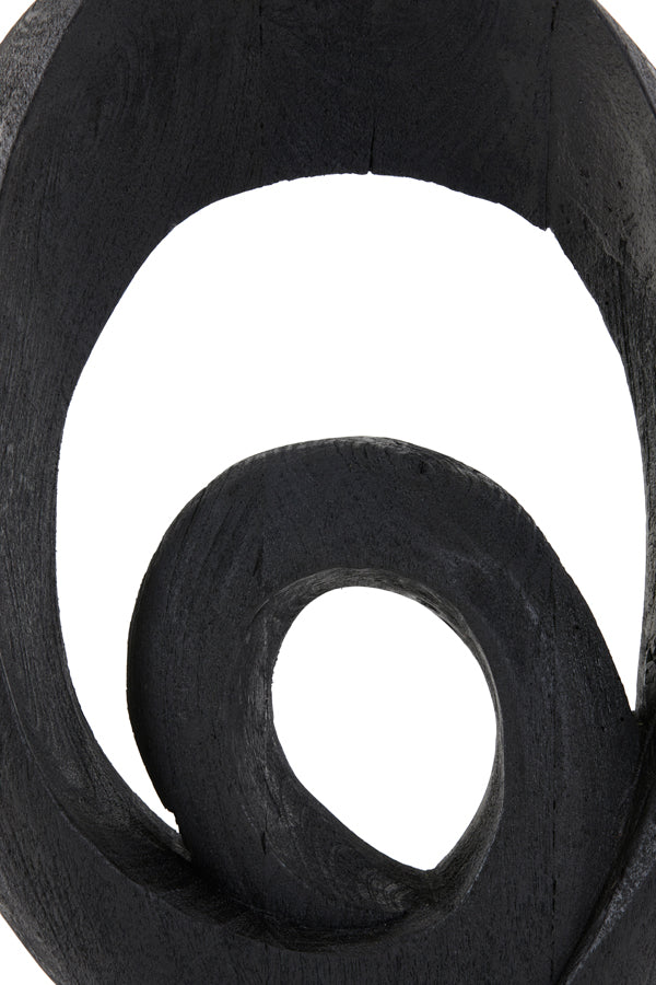 Randa Small Ornament - Matt Black Wood Finish