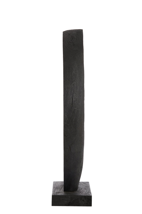 Randa Large  Ornament - Matt Black Wood Finish