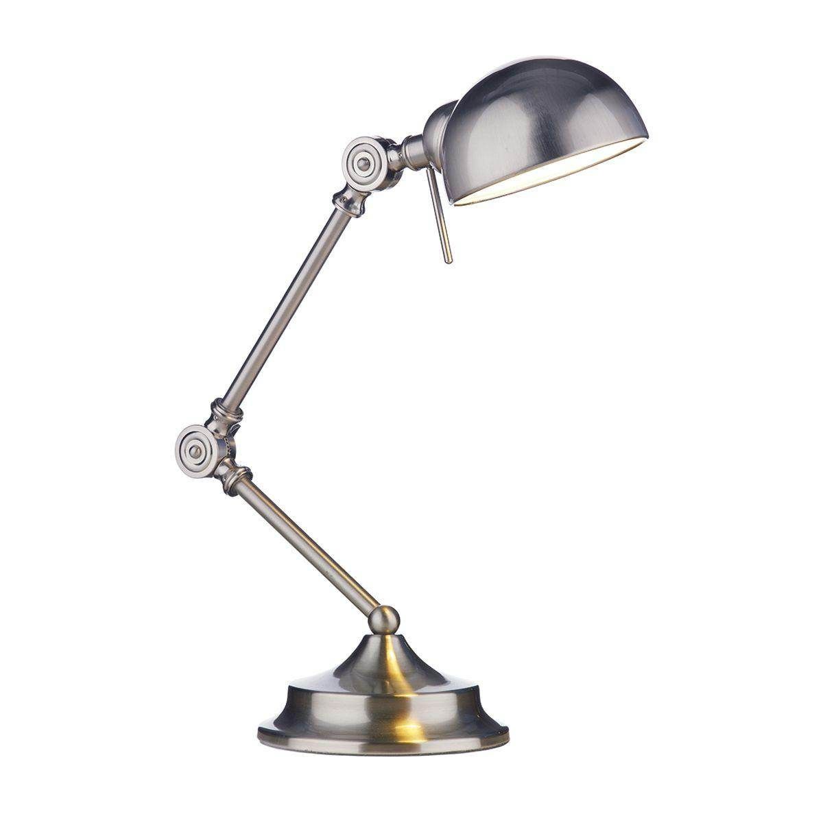 Ranger Table Lamp- Antique Brass/ Satin Chrome
