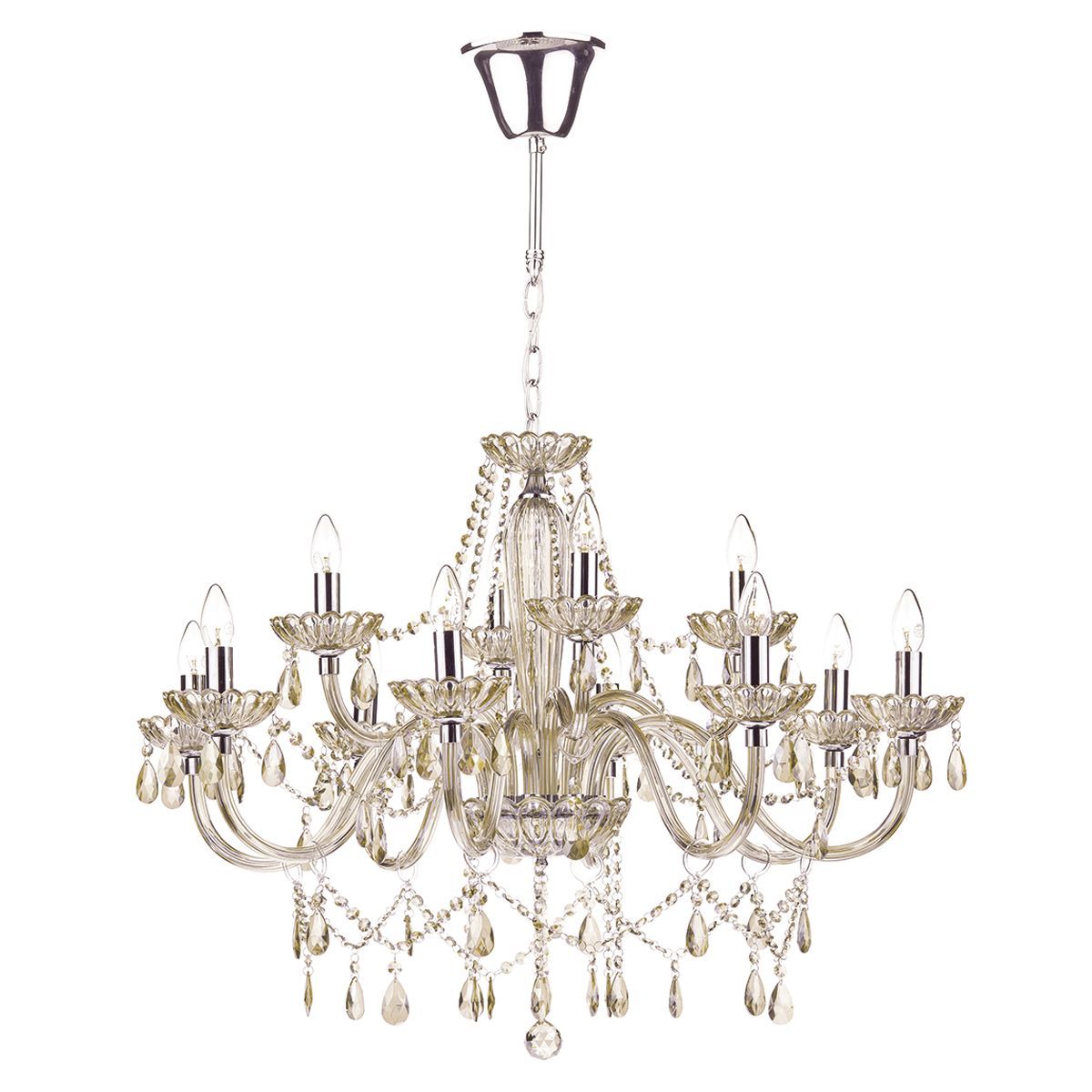 Raphael 12 Light Chandelier Champagne Crystal - Cusack Lighting