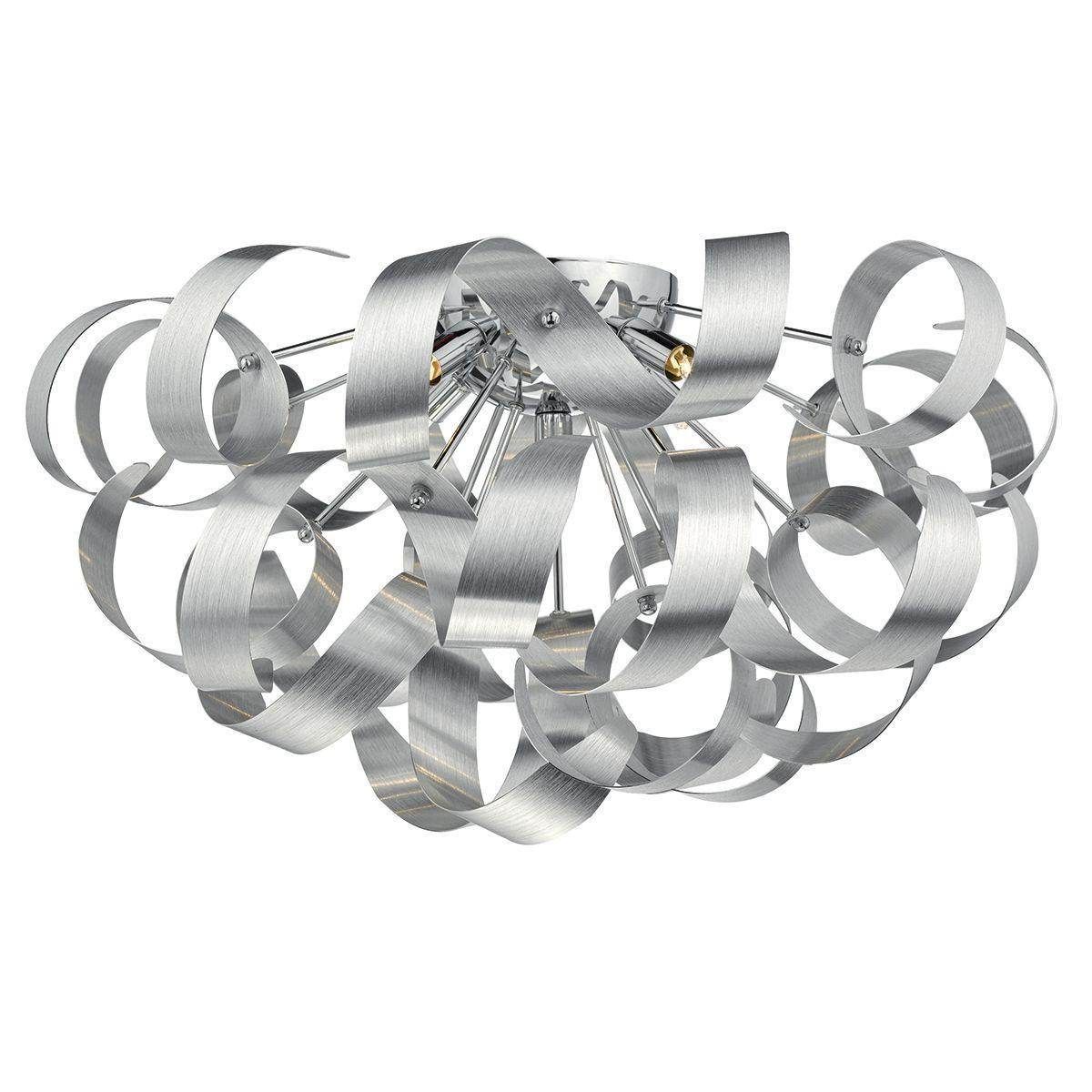 Dar Rawley 5 Light G9 Flush Brushed Aluminium - Cusack Lighting