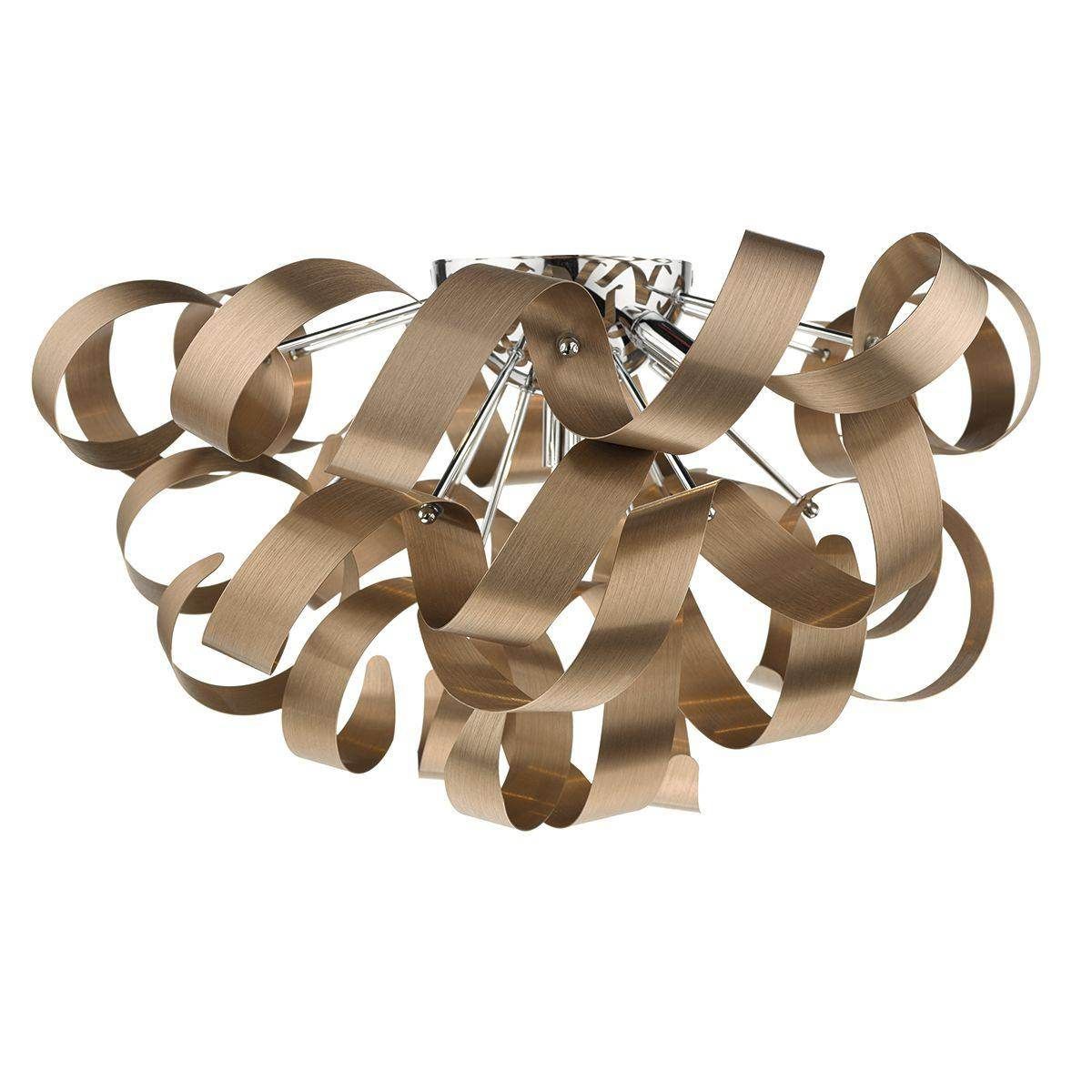 Dar Rawley 5 Light G9 Flush Brushed Copper - Cusack Lighting