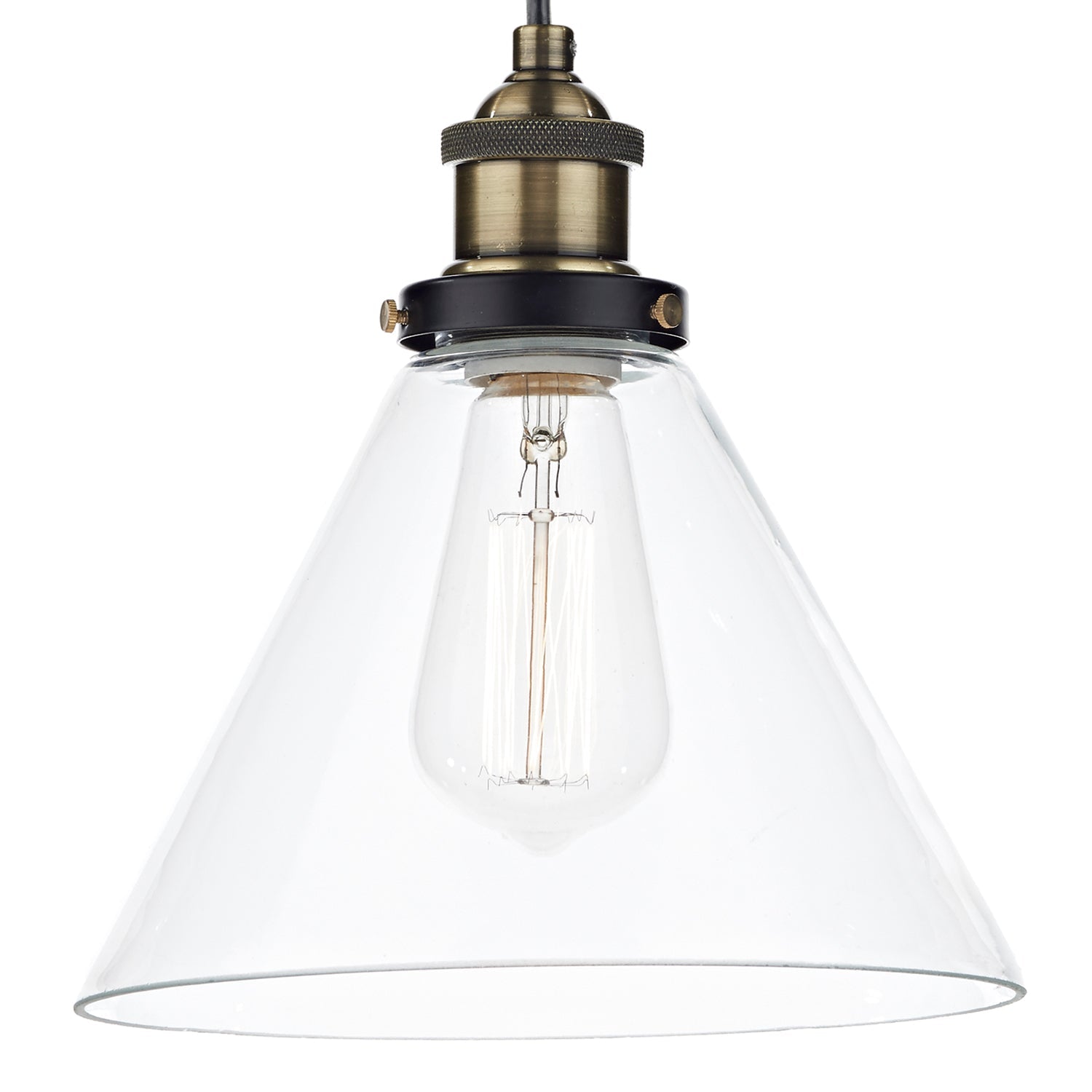 Ray 1 Light Pendant -  Antique Brass/Antique Nickel Finish