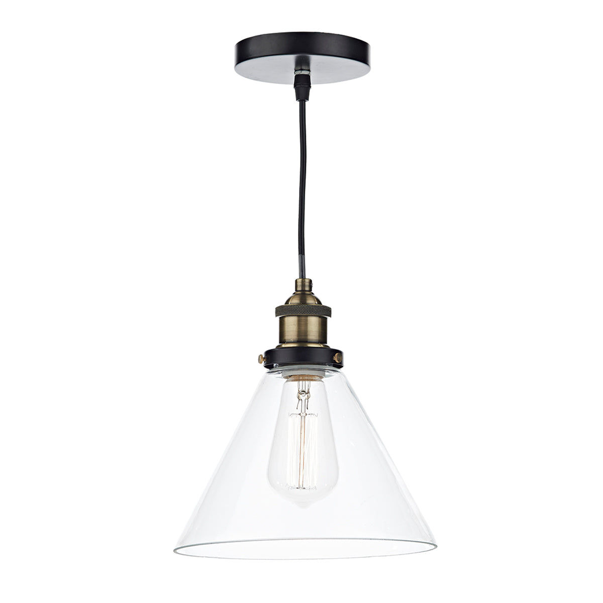 Ray 1 Light Pendant -  Antique Brass/Antique Nickel Finish