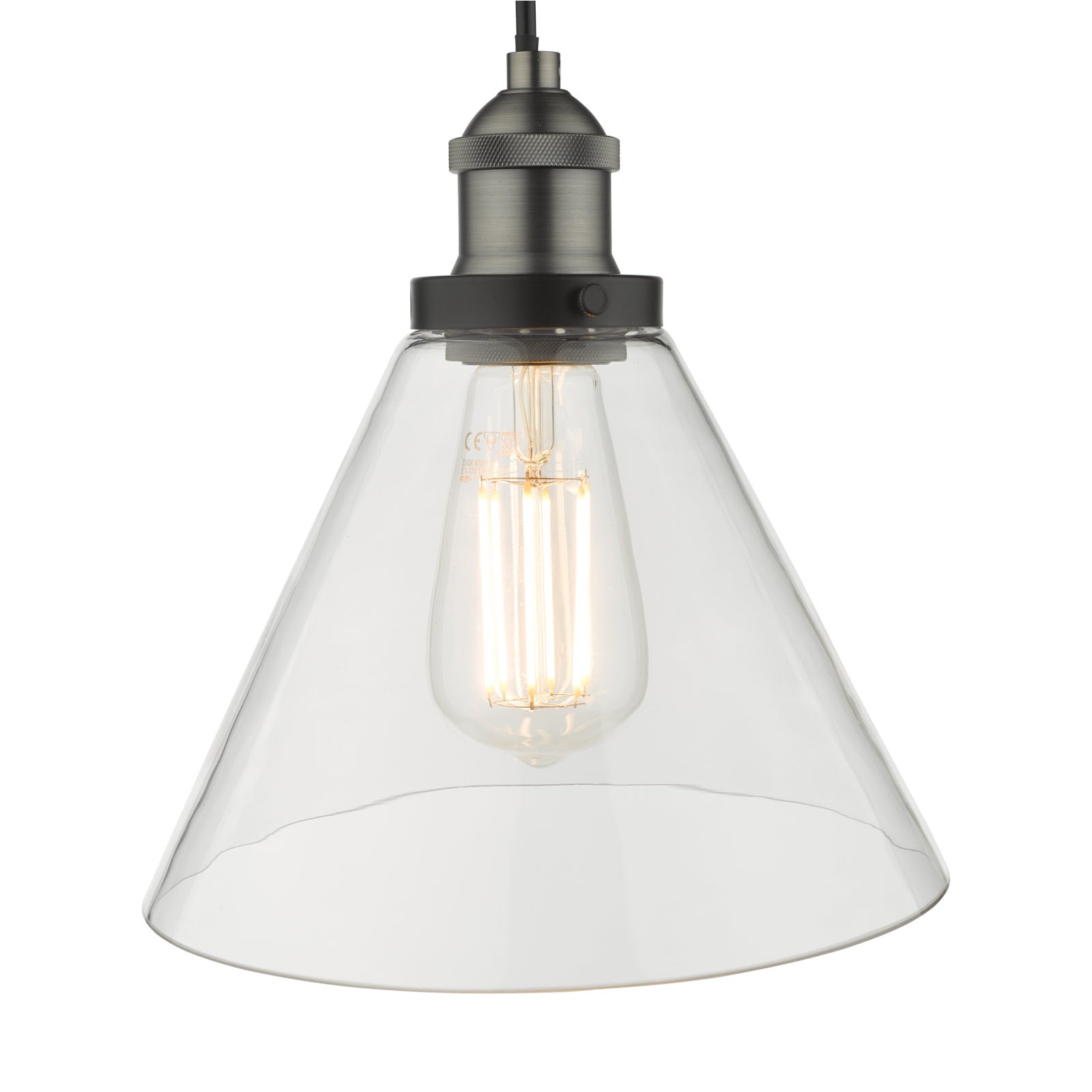 Ray 1 Light Pendant -  Antique Brass/Antique Nickel Finish