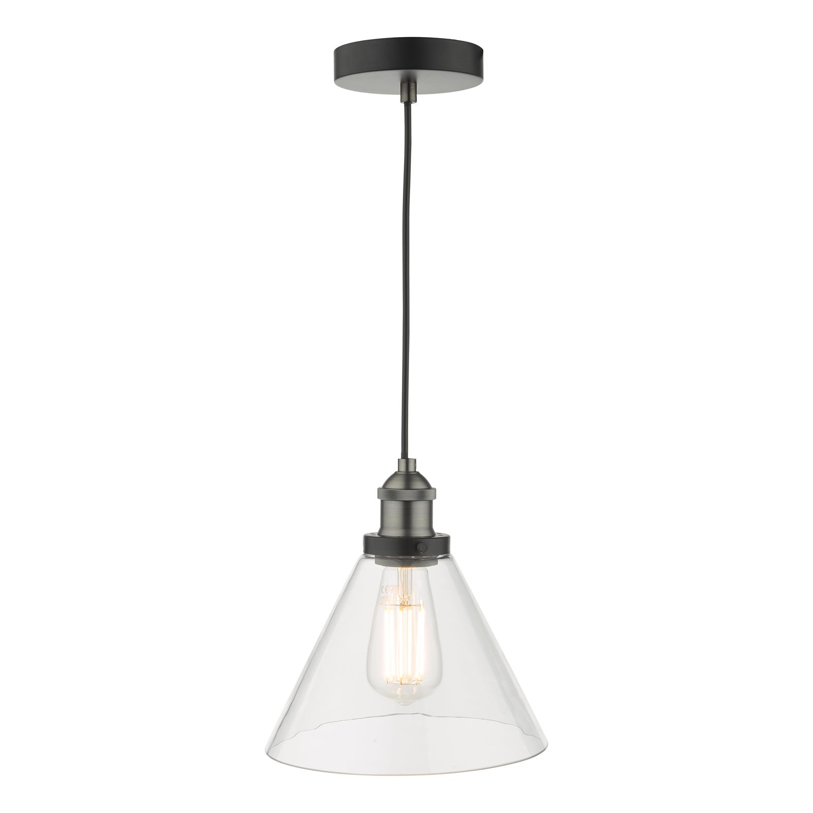 Ray 1 Light Pendant -  Antique Brass/Antique Nickel Finish