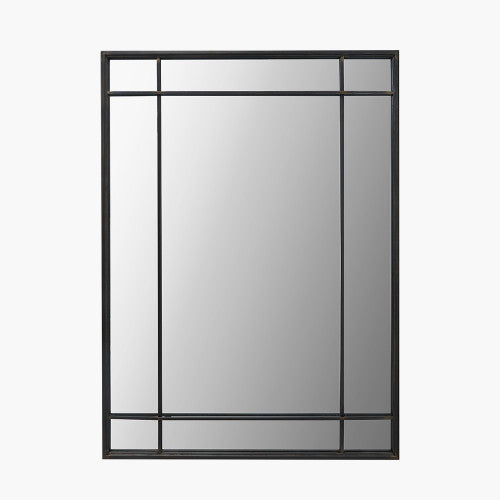 Rectangular Wall Mirror - Antique Bronze Metal Finish