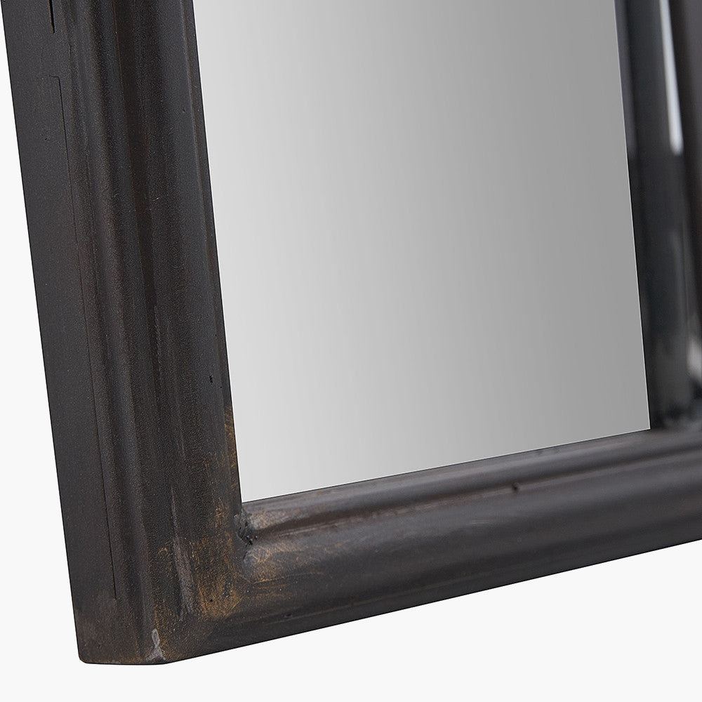 Rectangular Floor Mirror - Antique Bronze Metal Finish