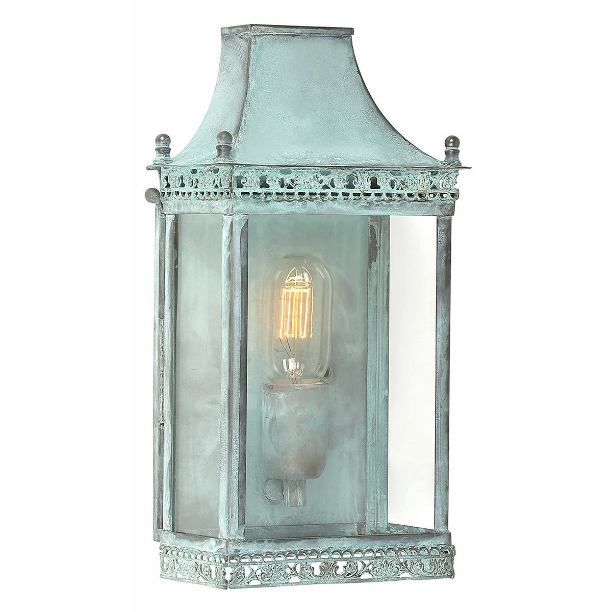 Regents Park Wall Lantern – Verdigris Finish