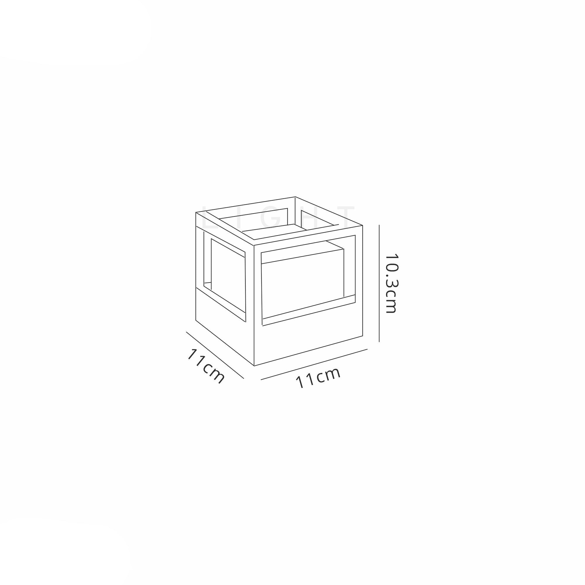 Regina LED Wall Square Downlight IP54 - Anthracite Finish
