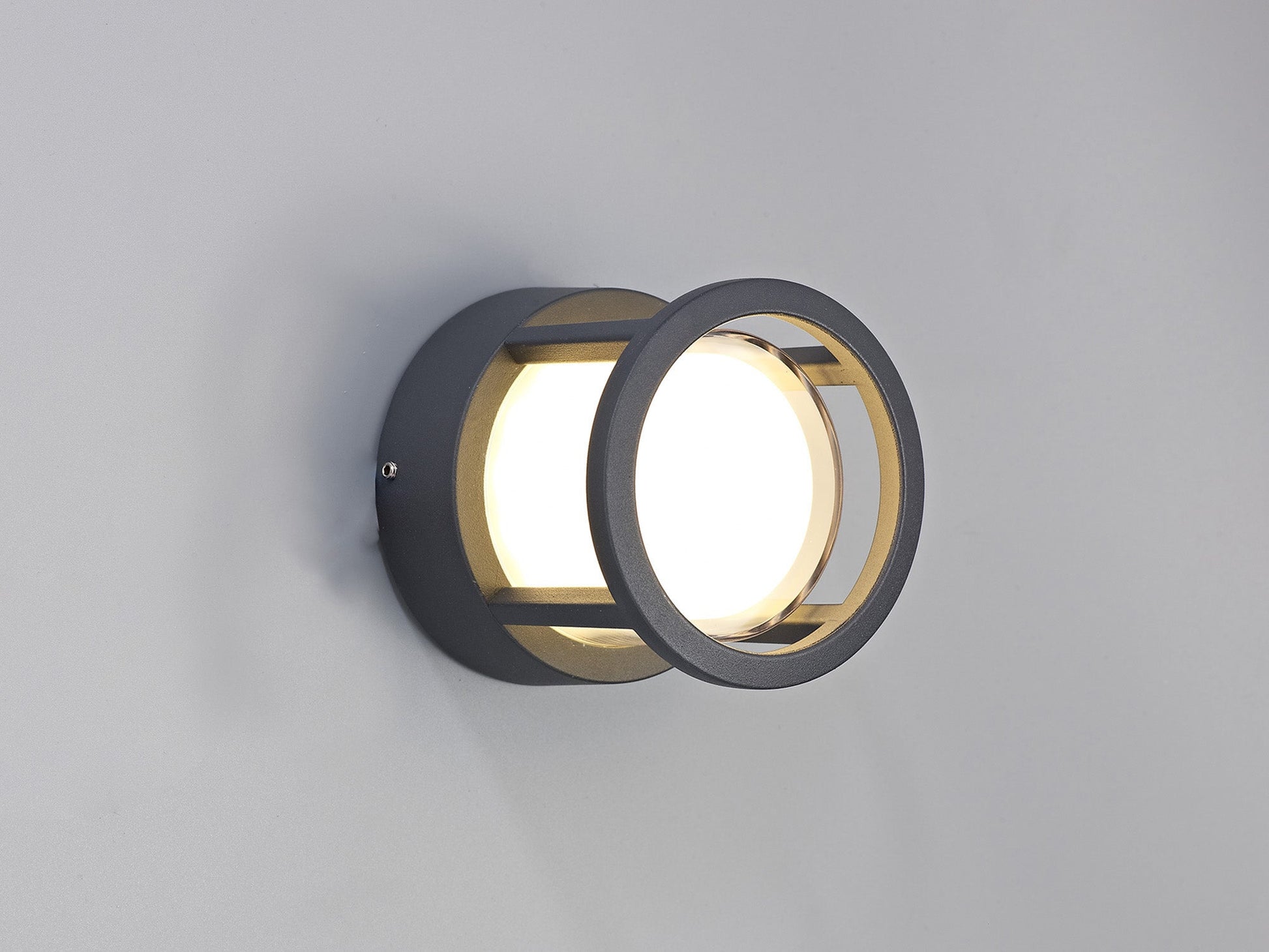 Regina LED Wall Round Downlight IP54 - Anthracite Finish