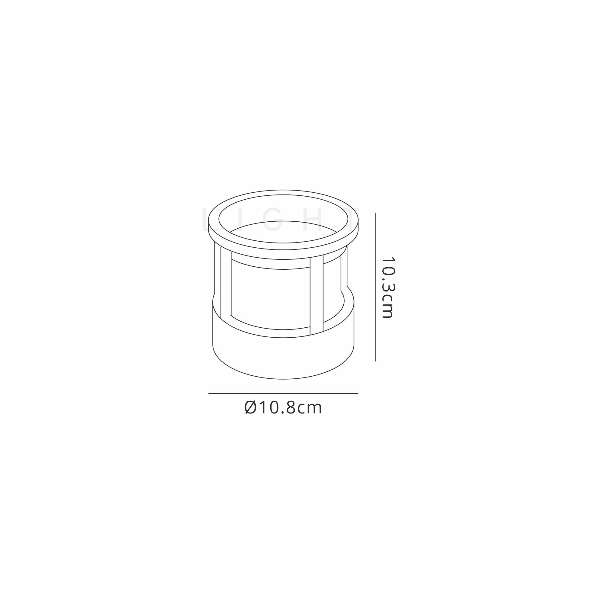 Regina LED Wall Round Downlight IP54 - Anthracite Finish