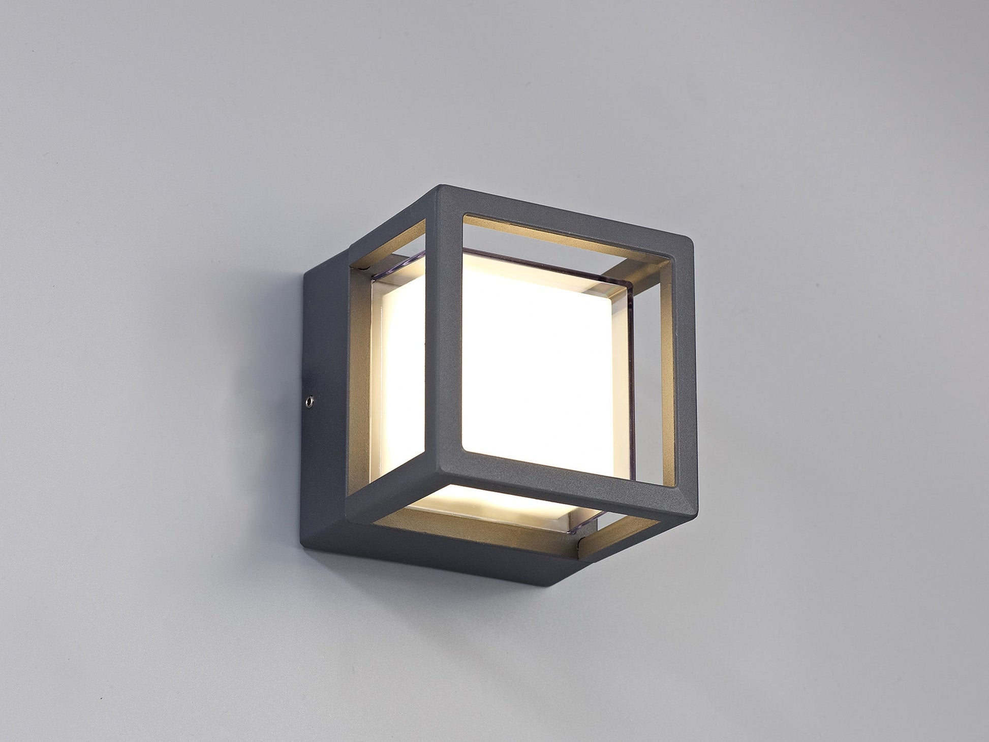 Regina LED Wall Square Downlight IP54 - Anthracite Finish