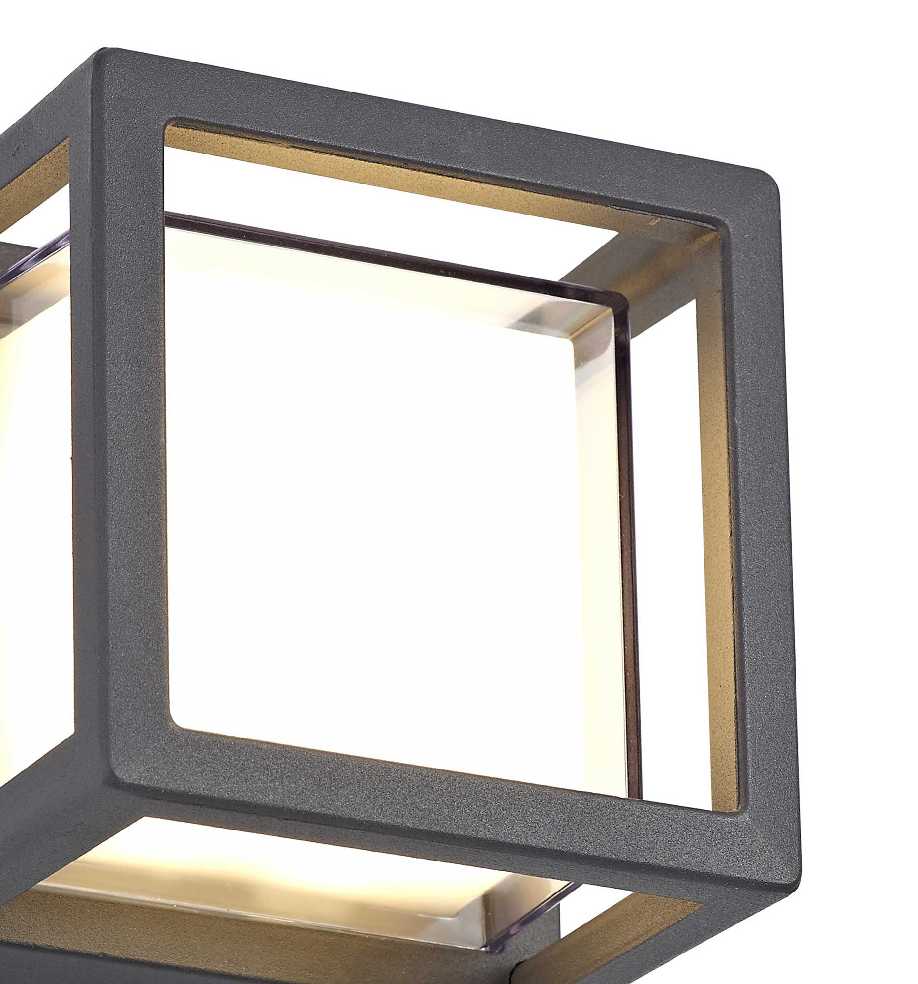 Regina LED Wall Square Downlight IP54 - Anthracite Finish