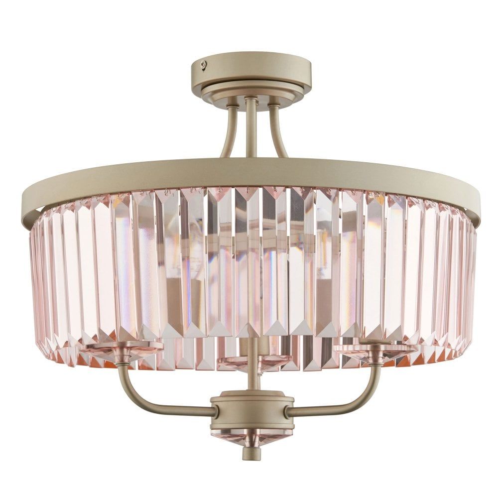 Regina Semi Flush Ceiling Light - Various Colours - Cusack Lighting