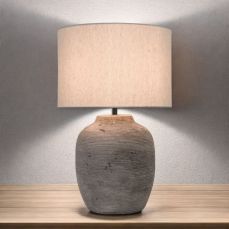 Remy Large Grey Stone Table Lamp