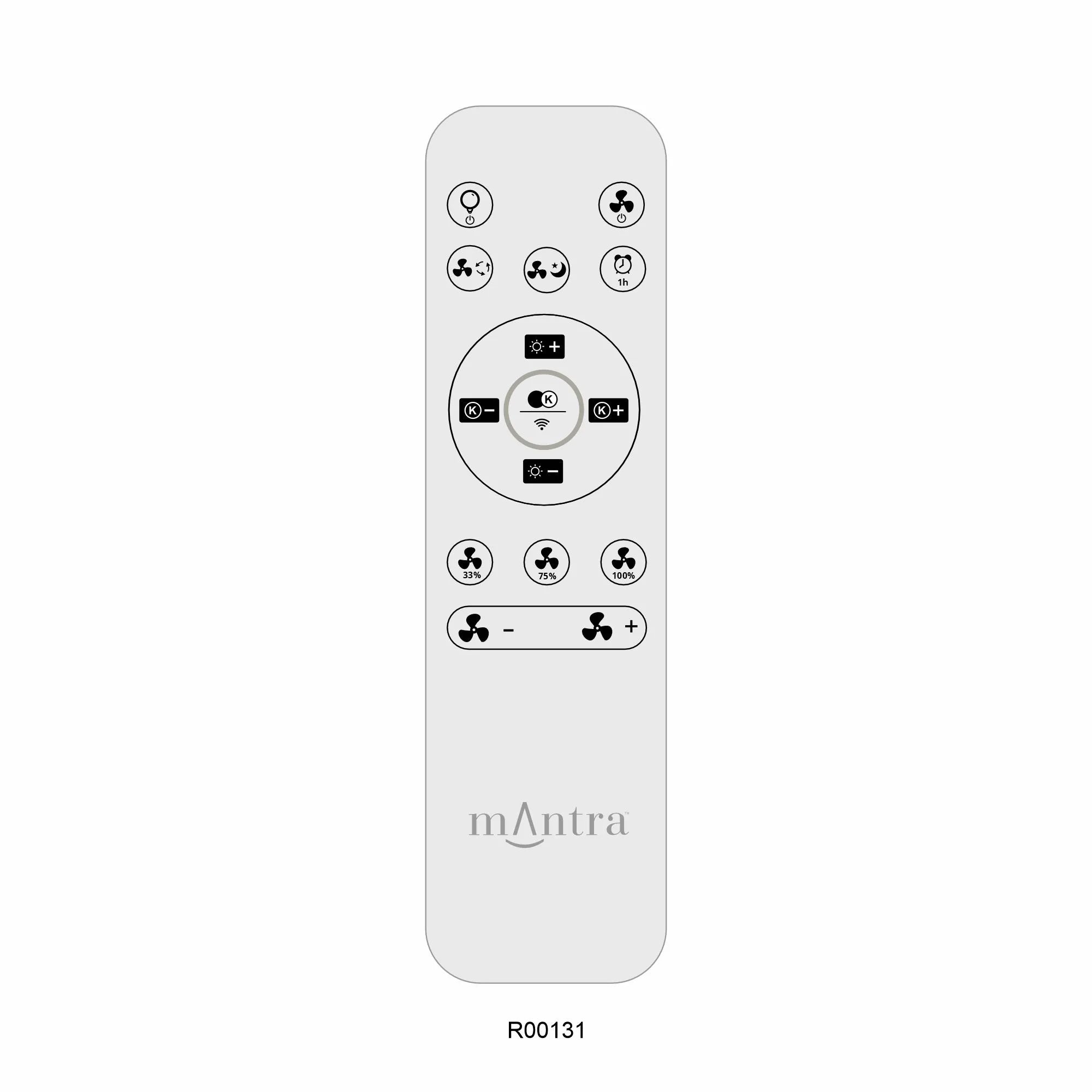Himalaya LED Fan Light Remote Control - Various Colours