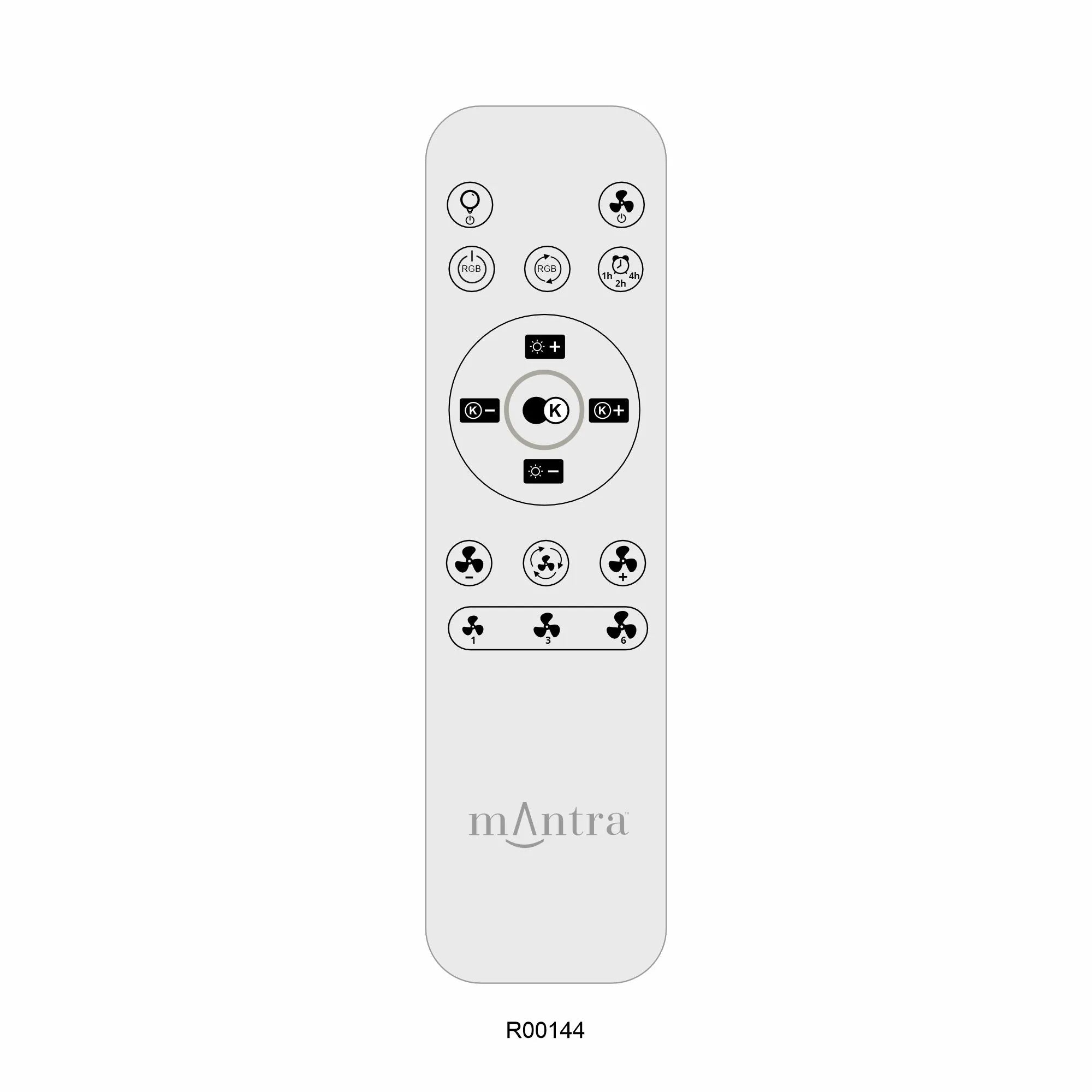 North LED Light Fan W/ Remote Control - Various Colours