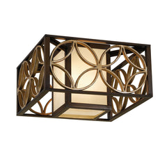 Remy 2L Flush Ceiling Light - Heritage Bronze/Parissiene Gold Finish